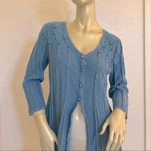 CROFT & BARROW - Blue Cardigan Sweater - Size M